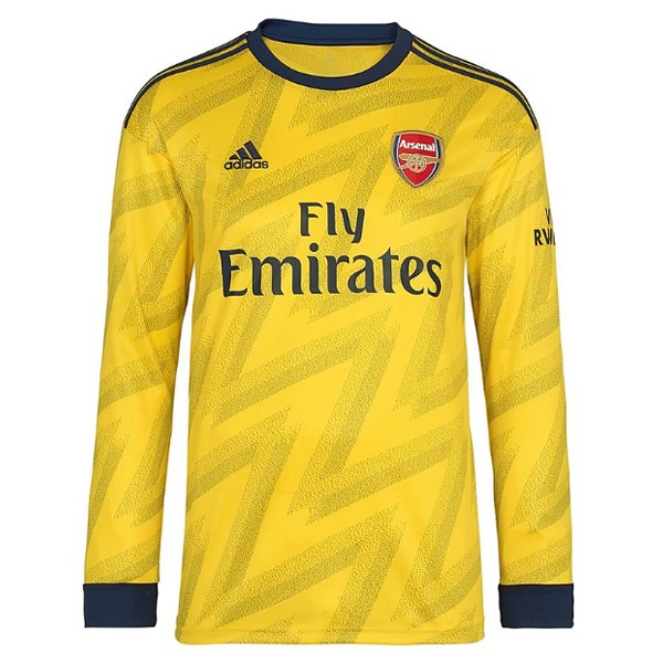 Camiseta Arsenal Replica Segunda Ropa ML 2019/20 Amarillo